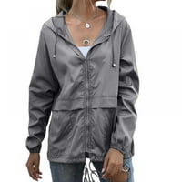 Ženske dame kišne kabane vjetar vodootporna jakna s kapuljačama s kapuljačom Outdoor Poncho kaput žena plus size
