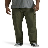 Lee® Big Men's Extreme Motion Straight Fit Twill Cargo hlača s fle pojasom