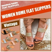 Ženske Ležerne Vintage ravne japanke s metalnim dekorom vanjske cipele za plažu