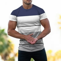 Muške košulje Muška modna majica kratkih rukava s okruglim vratom za vježbanje mišića pamučna majica Top flanel