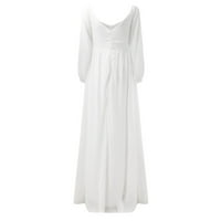 Aufmer praznici ponude večernja zabava Bijele haljine za žene modne dame elegantne ležerne ležerne tanke remene