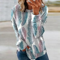 Ženski top Plus size rasprodaja ženska modna ležerna majica s dugim rukavima s printom majica s bluzom u Više