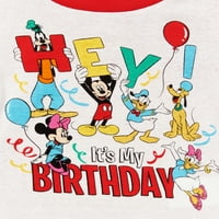 Mickey Mouse Baby and Toddler sretni rođendanski pamučni set, 2-komad