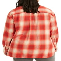 Ženska flanelska košulja od plus-size