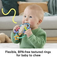 Fisher- bebe zveckanje i igračka za zube bez BPA za novorođenčad, Twist & SouthE Otter