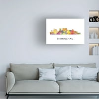 Marlene Watson 'Birmingham Alabama Skyline' Canvas Art