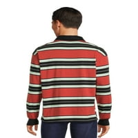 Grayson Social Men's & Big Men's Stripe Polo majica s dugim rukavima, veličine S-3xl