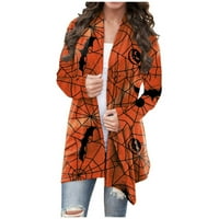 Ženski kaputi i jakne plus veličine jesenski / zimski kaputi modni kardigan s dugim rukavima s printom Mačke za