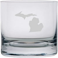 10,25 oz gravirana čaša viskija u Michiganu, 10,25 oz